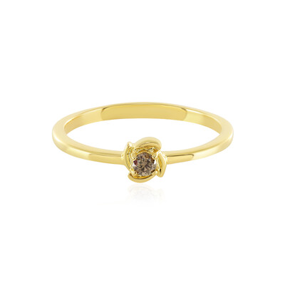 I3 Champagner-Brillant-Silberring