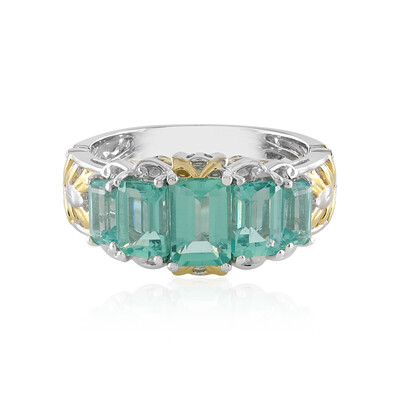 Grüner Fluorapatit-Silberring (Gems en Vogue)