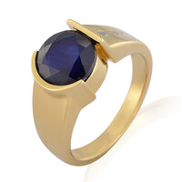 Blauer Madagaskar-Saphir-Silberring (de Melo)