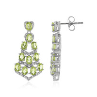 Peridot-Silberohrringe