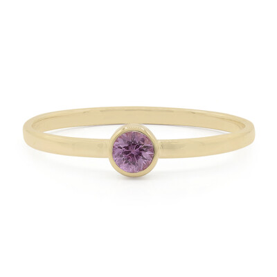 Pinkfarbener Saphir-Goldring