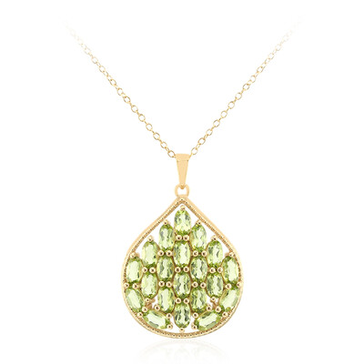 Burmesischer Peridot-Silberhalskette