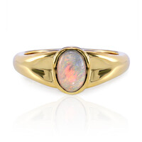 Lightning Ridge-Schwarzer Crystal-Opal-Goldring (Mark Tremonti)