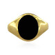 Schwarzer Onyx-Silberring (M de Luca)