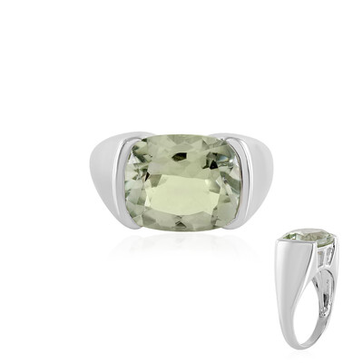 Grüner Amethyst-Silberring