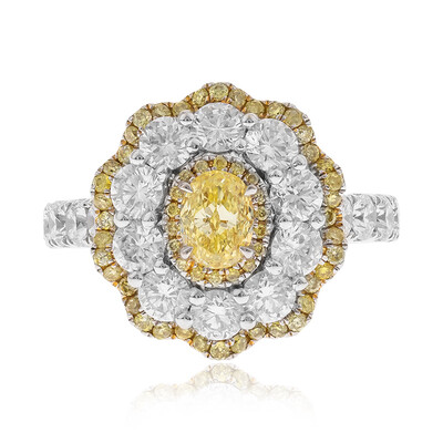 Gelber SI2 Brillant-Goldring (CIRARI)
