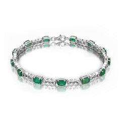 Sambia-Smaragd-Silberarmband
