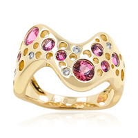 AAA-Brasilianischer Rubellit-Goldring (de Melo)