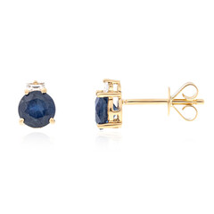 Blauer Ceylon-Saphir-Goldohrringe (CIRARI)