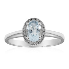 AAA-Brasilianischer Aquamarin-Goldring