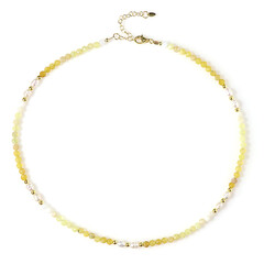 Gelber Opal-Silberhalskette (Riya)