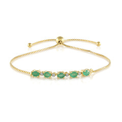 Sambia-Smaragd-Silberarmband