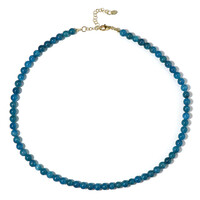 Neonblauer Apatit-Silberhalskette