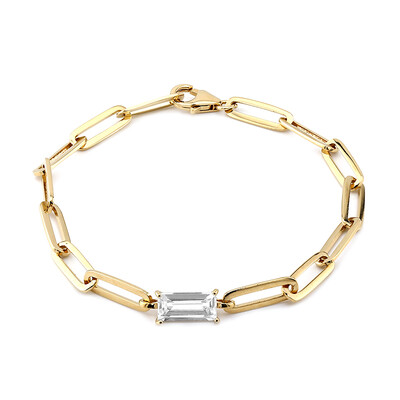 Weißer Topas-Silberarmband