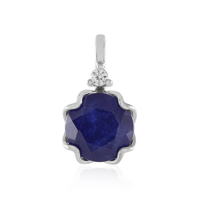 Blauer Madagaskar-Saphir-Platinanhänger