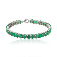 Sambia-Smaragd-Silberarmband