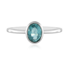 Blauer Apatit-Silberring