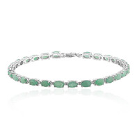 Brasilianischer Smaragd-Silberarmband