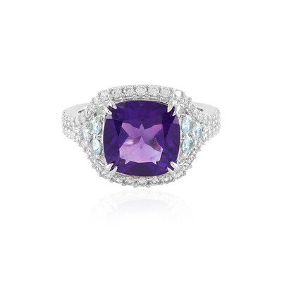 Sibirischer Amethyst-Silberring (Adela Silber)
