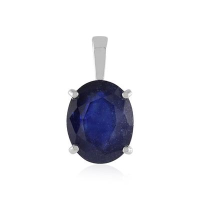 Blauer Madagaskar-Saphir-Platinanhänger
