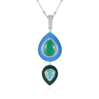 Edelstein-Silberhalskette (Dallas Prince Designs)