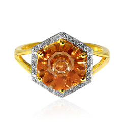 Oranger Quarz-Goldring (Glenn Lehrer)