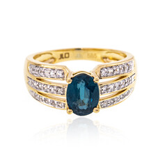 Petrol-Kyanit-Goldring