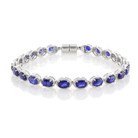 Blauer Madagaskar-Saphir-Silberarmband