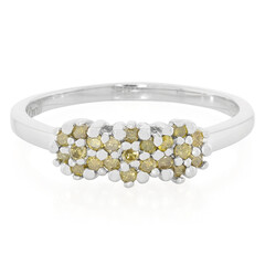 Fancy-Diamant-Silberring