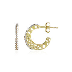 I3 Champagner-Diamant-Goldohrringe (Ornaments by de Melo)