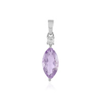 Lavendel-Amethyst-Silberanhänger