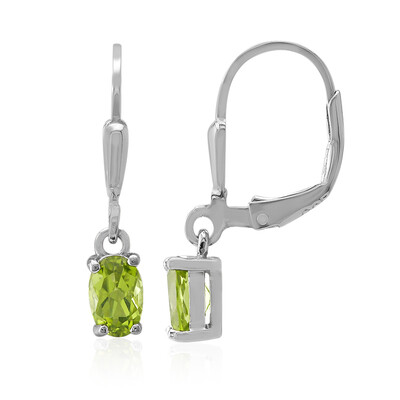 Burmesischer Peridot-Silberohrringe