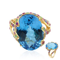 Schweizblauer Topas-Goldring (CIRARI)