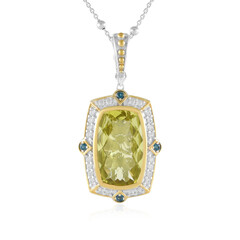 Ouro Verde-Quarz-Silberhalskette (Dallas Prince Designs)