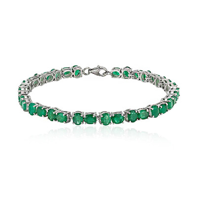 Sambia-Smaragd-Silberarmband