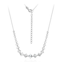 Weißer Topas-Silbercollier