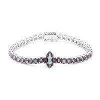 Mystik-Quarz-Silberarmband