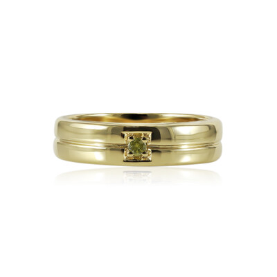 Gelber I1 Diamant-Silberring