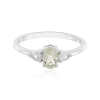 Grüner Amethyst-Silberring