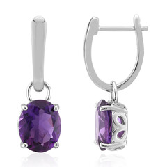 Sambia-Amethyst-Silberohrringe