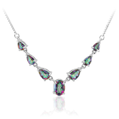 Mystik-Quarz-Silbercollier