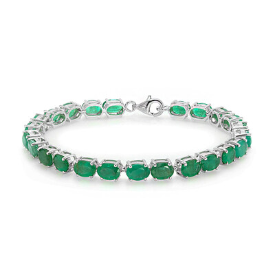 Sambia-Smaragd-Silberarmband