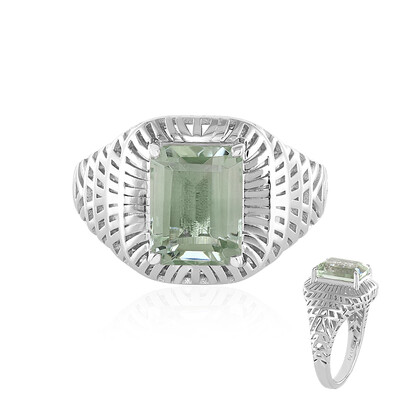 Grüner Amethyst-Silberring