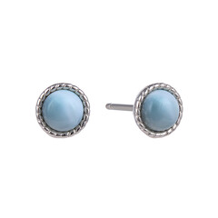 Larimar-Silberohrringe