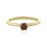 I3 Cognac-Diamant-Silberring