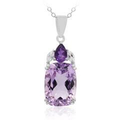 Bolivianischer Amethyst-Silberhalskette