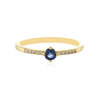 Blauer Saphir-Silberring