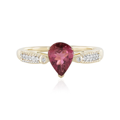 Brasilianischer Pinkfarbener Turmalin-Goldring