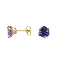 Amethyst-Goldohrringe
