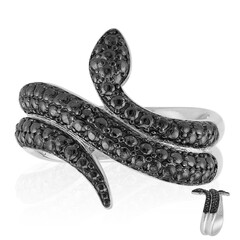 Schwarzer Diamant-Silberring